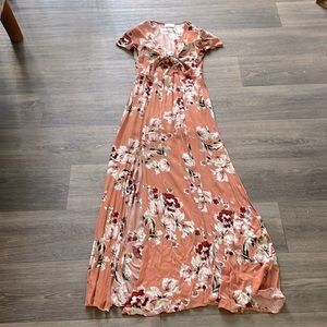 Hallelu Maxi slit floral dress xs/s